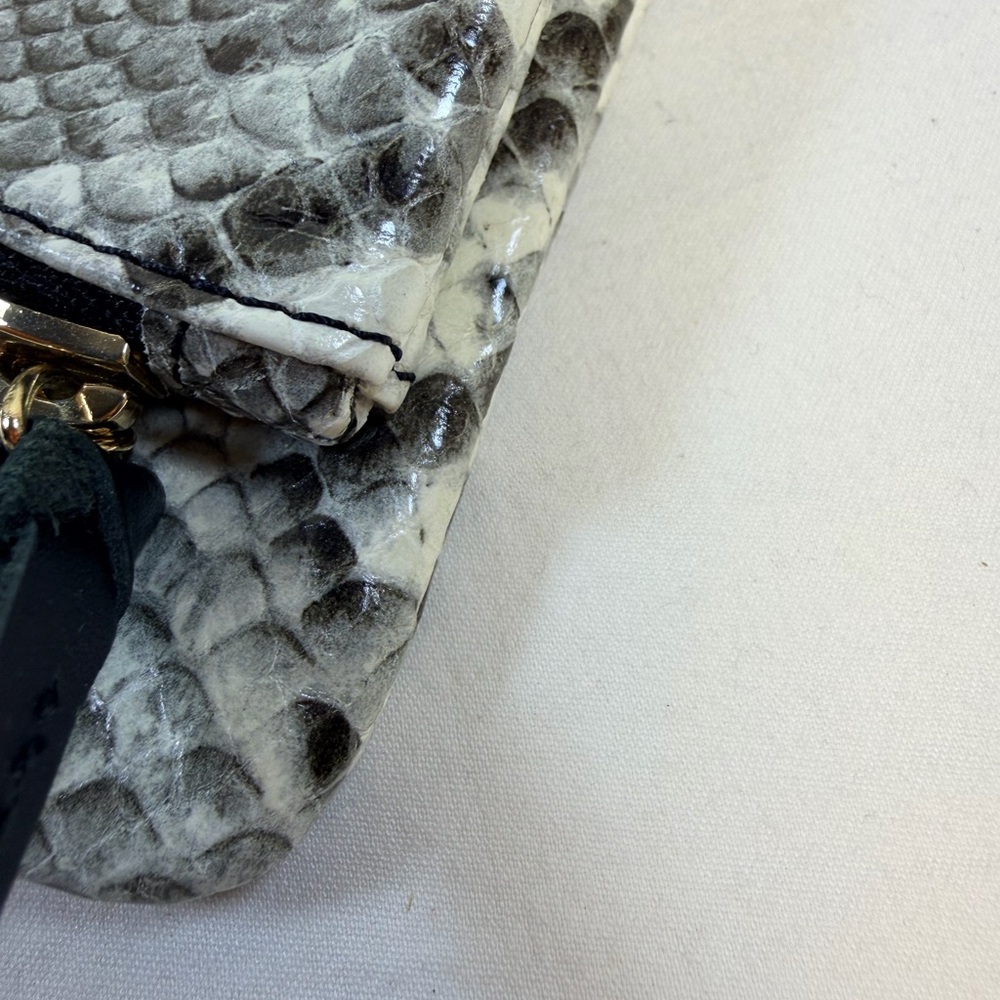 Claire V Python Snake Print Fold over Clutch with… - image 5